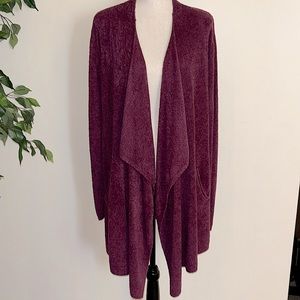 NWT Set Barefoot Dreams Cozy Chic Lite Burgundy -L
